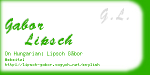 gabor lipsch business card